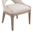 Pemberly Row Upholstered Dining Side Chairs Set of 2 in Brown