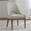 Pemberly Row Upholstered Dining Side Chairs Set of 2 in Brown