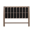 Pemberly Row Queen Upholstered Shelter Bed Headboard in Brown