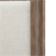Pemberly Row Queen Upholstered Shelter Bed Headboard in Brown