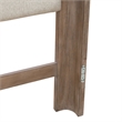 Pemberly Row Queen Upholstered Shelter Bed Headboard in Brown