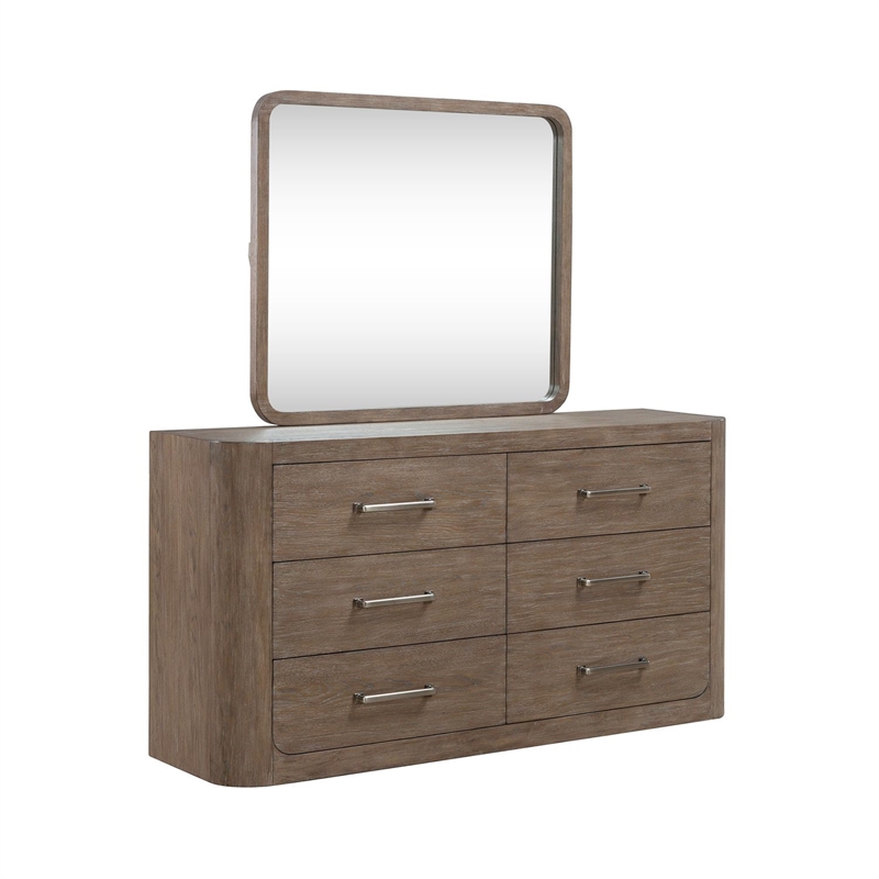 Pemberly Row California King Bed Dresser Mirror and Nightstand