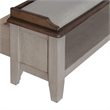Pemberly Row California King Storage Bed with Bench Seat in White