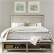 Pemberly Row California King Storage Bed with Bench Seat in White