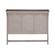 Pemberly Row King Mantle Headboard with LED Lighting and Gallery Top in White
