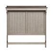 Pemberly Row Queen Mantle Headboard with LED Lighting and Gallery Top in White
