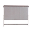 Pemberly Row California King Mantle Bed with LED and Gallery Top in White