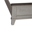 Pemberly Row California King Mantle Bed with LED and Gallery Top in White