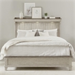 Pemberly Row California King Mantle Bed with LED and Gallery Top in White