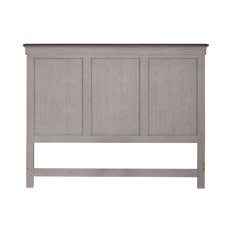 Pemberly Row California King Panel Bed with Crown Molding in White