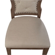 Pemberly Row 5 Piece Pedestal Dining Set with Tufted Chairs in Taupe