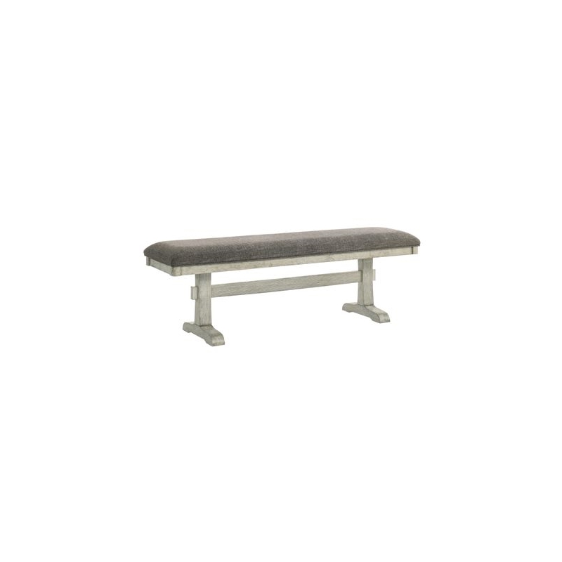 Pemberly Row Upholstered Dining Bench with Pedestal Legs and Trestle