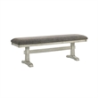 Pemberly Row Upholstered Dining Bench with Pedestal Legs and Trestle