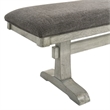 Pemberly Row Upholstered Dining Bench with Pedestal Legs and Trestle