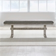 Pemberly Row Upholstered Dining Bench with Pedestal Legs and Trestle