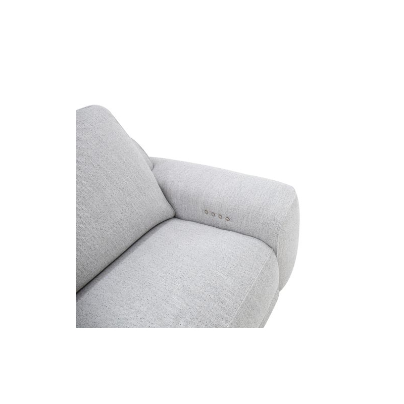 Pemberly Row 2 Piece Power Reclining Loveseat in Smoke Gray Fabric