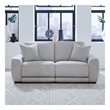 Pemberly Row 2 Piece Power Reclining Loveseat in Smoke Gray Fabric