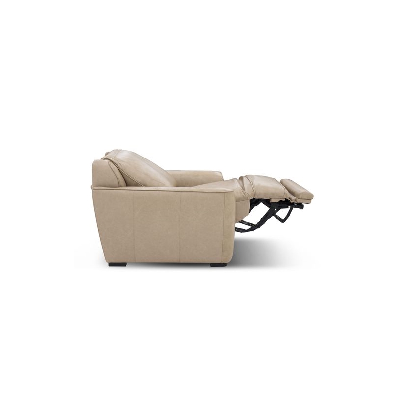 Pemberly Row Sofa Loveseat and Recliner Set in Oatmeal Brown Leather