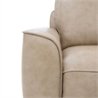 Pemberly Row Sofa Loveseat and Recliner Set in Oatmeal Brown Leather