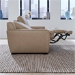 Pemberly Row Sofa Loveseat and Recliner Set in Oatmeal Brown Leather