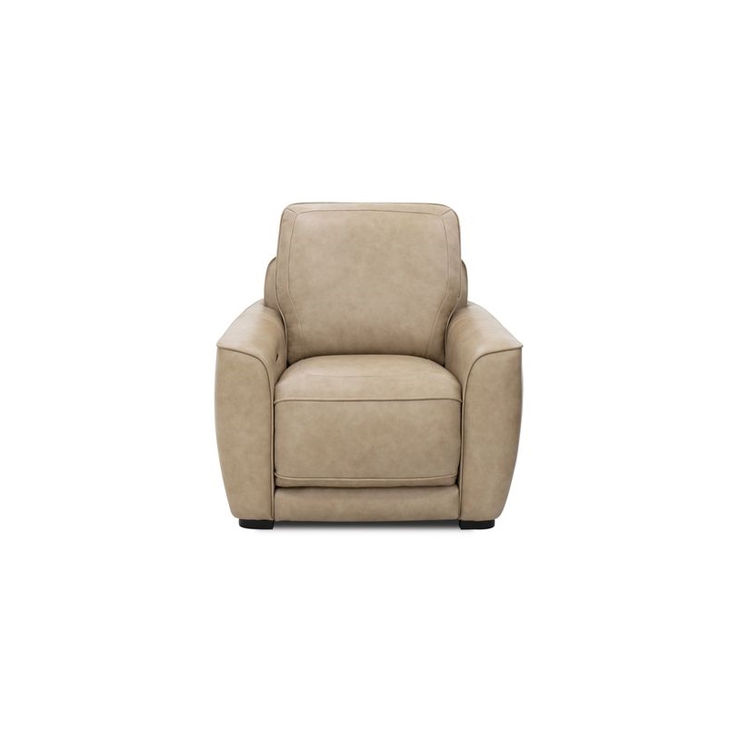 Pemberly Row Sofa Loveseat and Recliner Set in Oatmeal Brown Leather