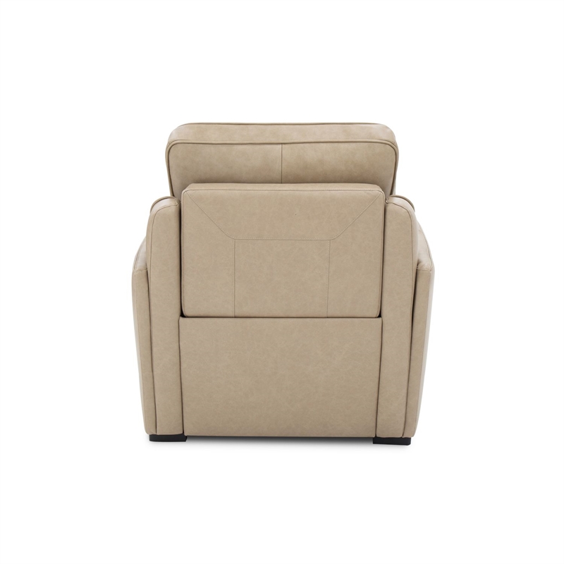 Pemberly Row Sofa Loveseat and Recliner Set in Oatmeal Brown Leather