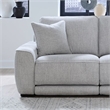 Pemberly Row Sofa and Loveseat Power Reclining Set in Smoke Gray Fabric