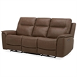 Pemberly Row Power Reclining Sofa and Loveseat with Zero Gravity in Brown