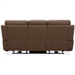 Pemberly Row Power Reclining Sofa and Loveseat with Zero Gravity in Brown