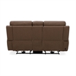 Pemberly Row Power Reclining Sofa and Loveseat with Zero Gravity in Brown