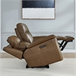 Pemberly Row Power Reclining Sofa and Loveseat with Zero Gravity in Brown