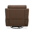 Pemberly Row Power Recliner Chair with Charging Ports in Brown Leather