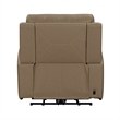 Pemberly Row Power Recliner with Charging and Bolster Back in Brown Leather