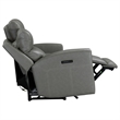 Pemberly Row Triple Power Recline Loveseat with Console and Charging in Gray