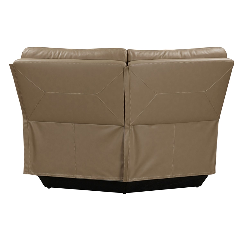 Pemberly Row Triple Power Recline 6 Piece Sectional Sofa with Charging in Brown