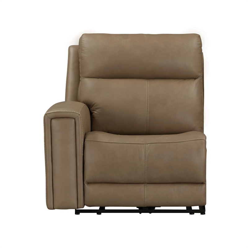 Pemberly Row Triple Power Recline 6 Piece Sectional Sofa with Charging in Brown