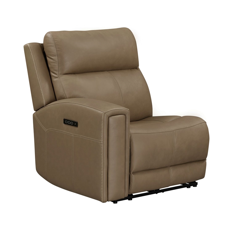 Pemberly Row Triple Power Recline 6 Piece Sectional Sofa with Charging in Brown