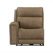Pemberly Row Triple Power Recline 6 Piece Sectional Sofa with Charging in Brown