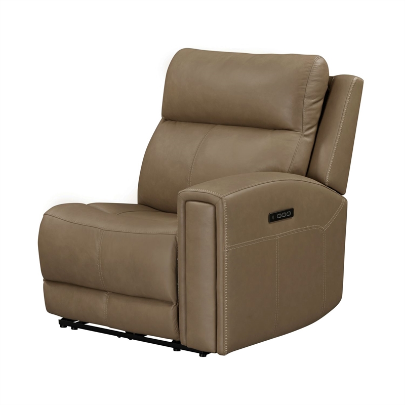 Pemberly Row Triple Power Recline 6 Piece Sectional Sofa with Charging in Brown