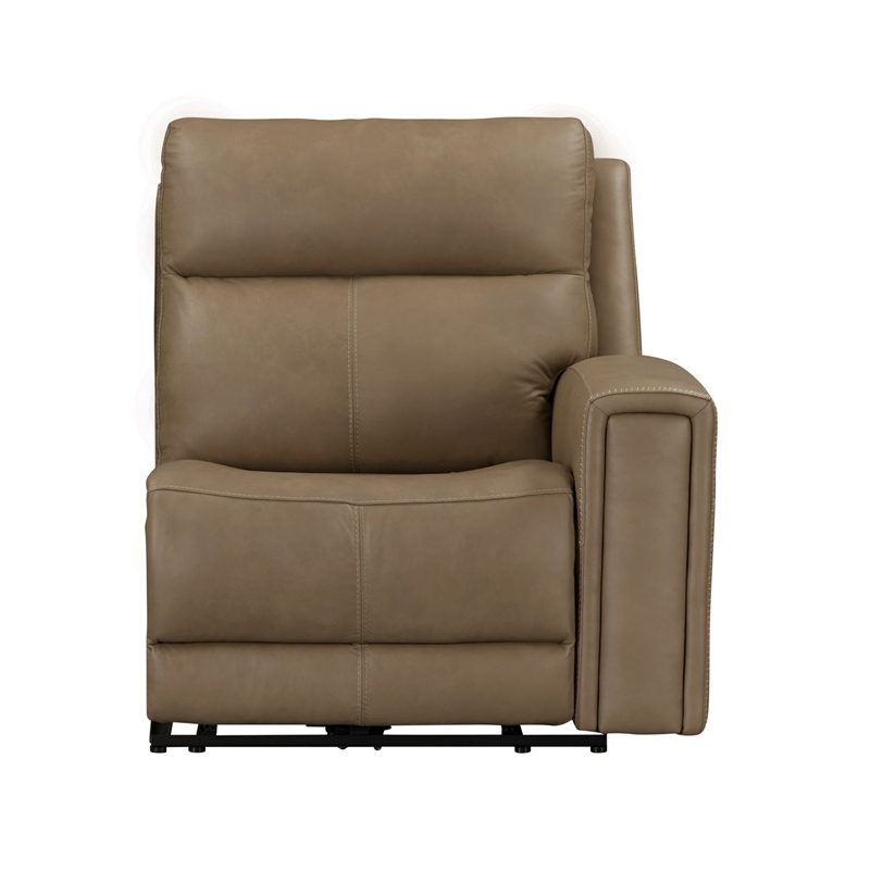 Pemberly Row Triple Power Recline 6 Piece Sectional Sofa with Charging in Brown