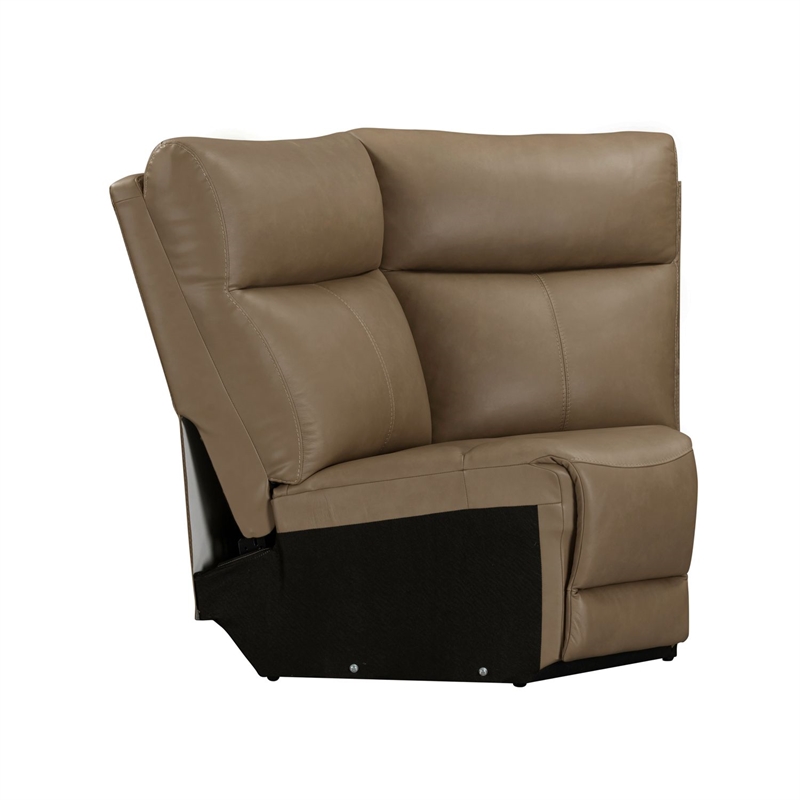 Pemberly Row Triple Power Recline 6 Piece Sectional Sofa with Charging in Brown