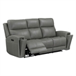 Pemberly Row Triple Power Recline Sofa with Loveseat & Recliner in Gray