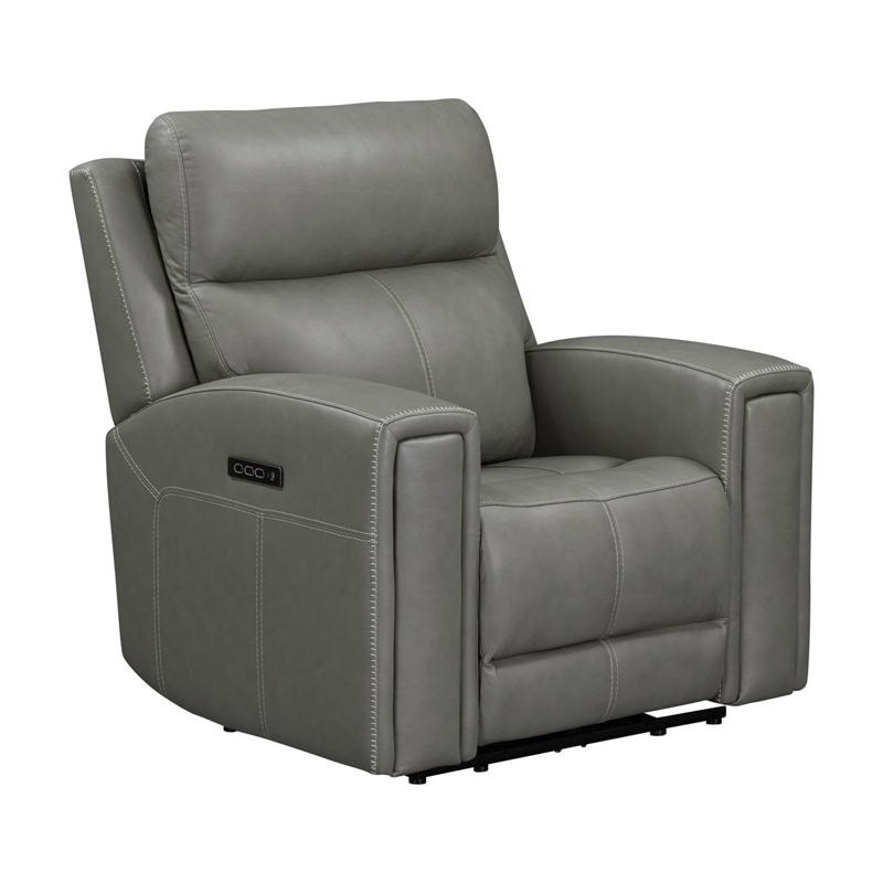 Pemberly Row Triple Power Recline Sofa with Loveseat & Recliner in Gray