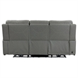 Pemberly Row Triple Power Recline Sofa with Loveseat & Recliner in Gray