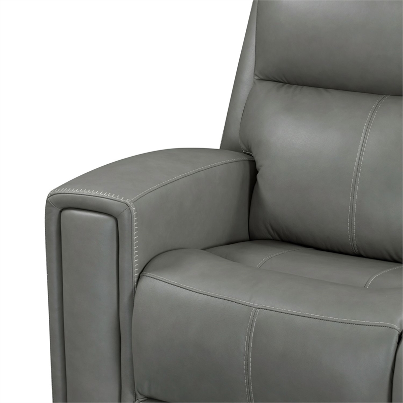 Pemberly Row Triple Power Recline Sofa with Loveseat & Recliner in Gray
