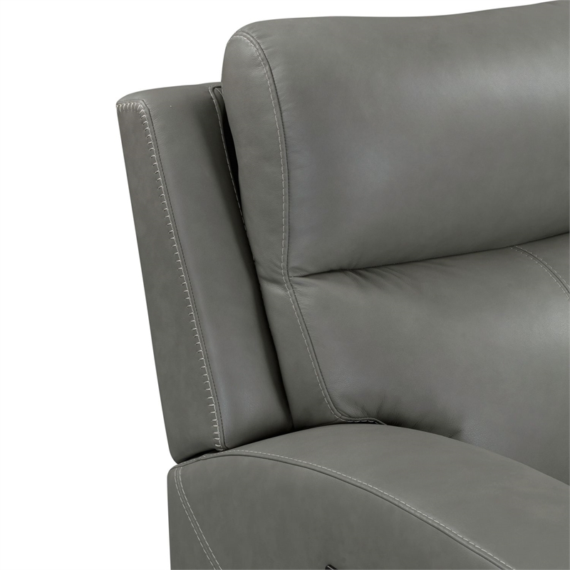 Pemberly Row Triple Power Recline Sofa with Loveseat & Recliner in Gray