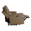 Pemberly Row Power Reclining Sofa and Loveseat with Bolster Back in Brown