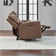 Pemberly Row Power Reclining Sofa and Loveseat with Bolster Back in Brown