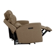 Pemberly Row Power Reclining Sofa and Loveseat with Bolster Back in Brown