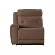 Pemberly Row Zero Gravity Power Recline 6 Piece Sectional with Charging in Brown